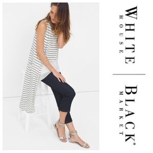 WHBM 2p Stripe Duster Cardigan Vest Tank PS SP $150 EUC